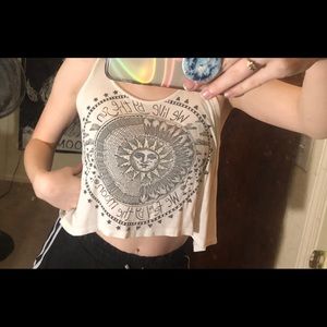 Sun and moon crop top